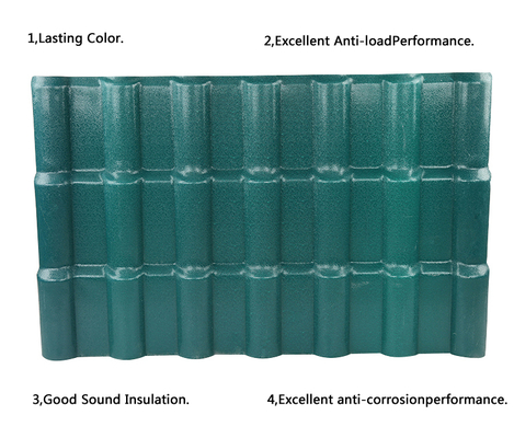 ASA Synthetic Resin Roof Tile 2.5mm-3.0mm Thickness 1050mm Width