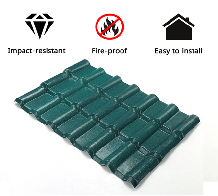Fireproof ASA Synthetic Resin Roof Tile 1050mm Width 5-Year Warranty