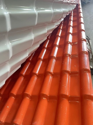 กระเบื้องหลังคาเรซินสังเคราะห์ป้องกันการกัดกร่อน ฉนวนกันเสียง Asa Pvc Roof Sheet