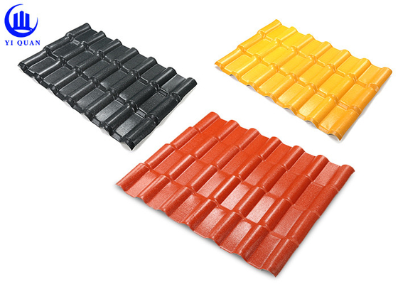 ฉนวนกันความร้อนสภาพอากาศที่ดี ASA PVC กระเบื้องหลังคาสังเคราะห์สำหรับเรือนกระจก Gazebo กลางแจ้ง